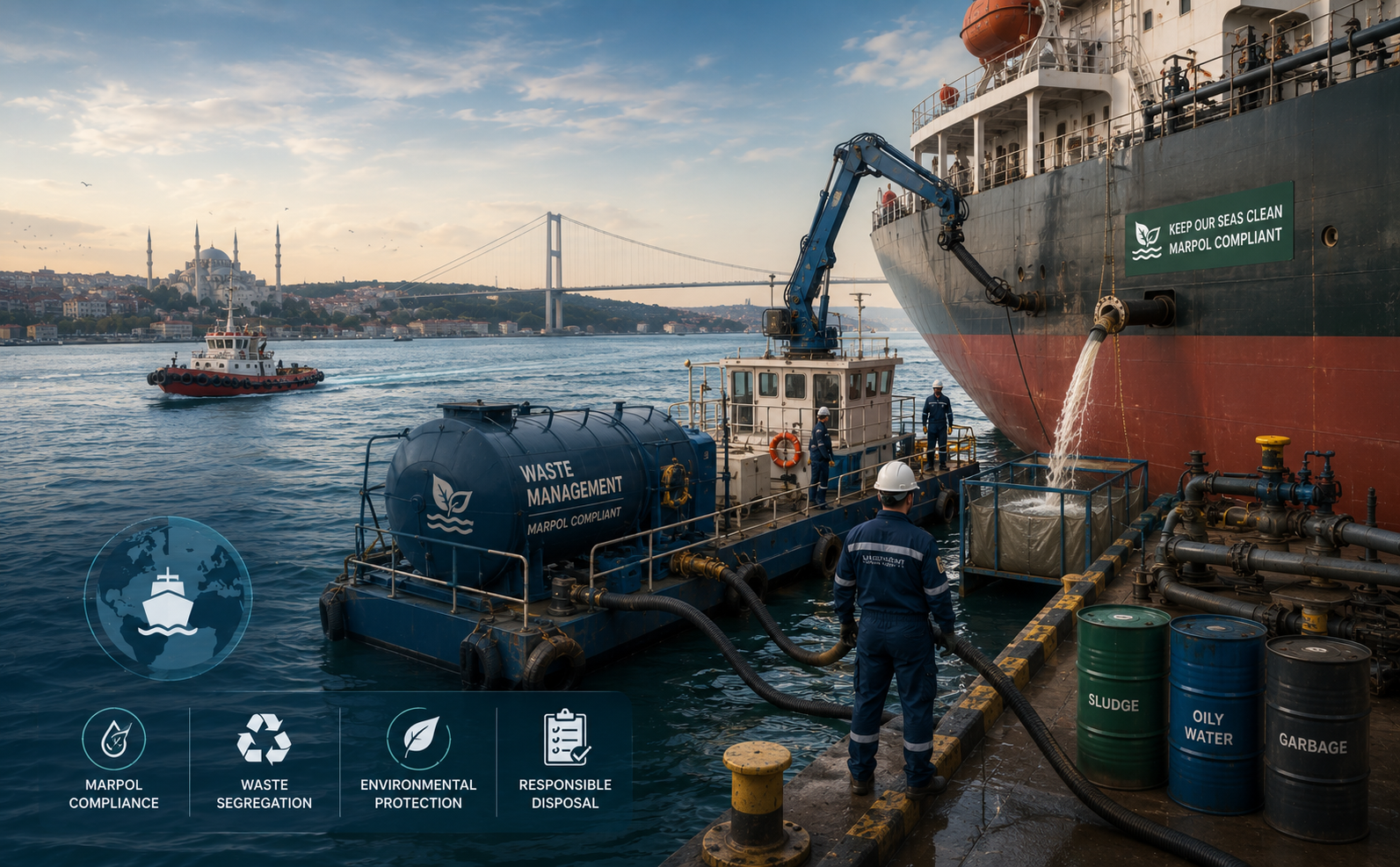 Vessel Waste Disposal in Istanbul and MARPOL Compliance